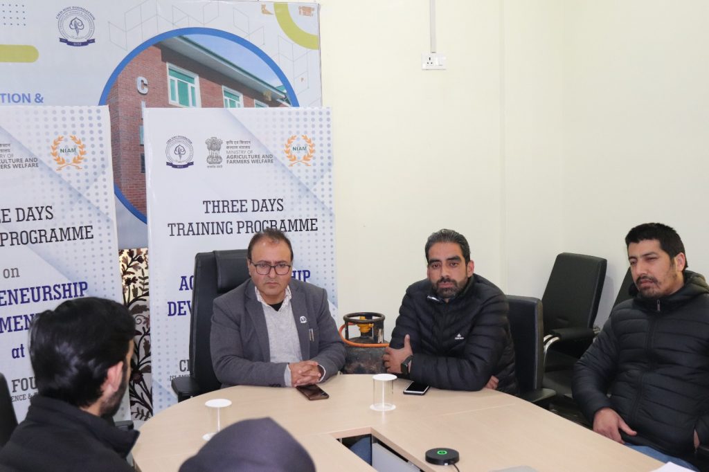 Three Days Agripreneurship Program for Entrepreneurship Development